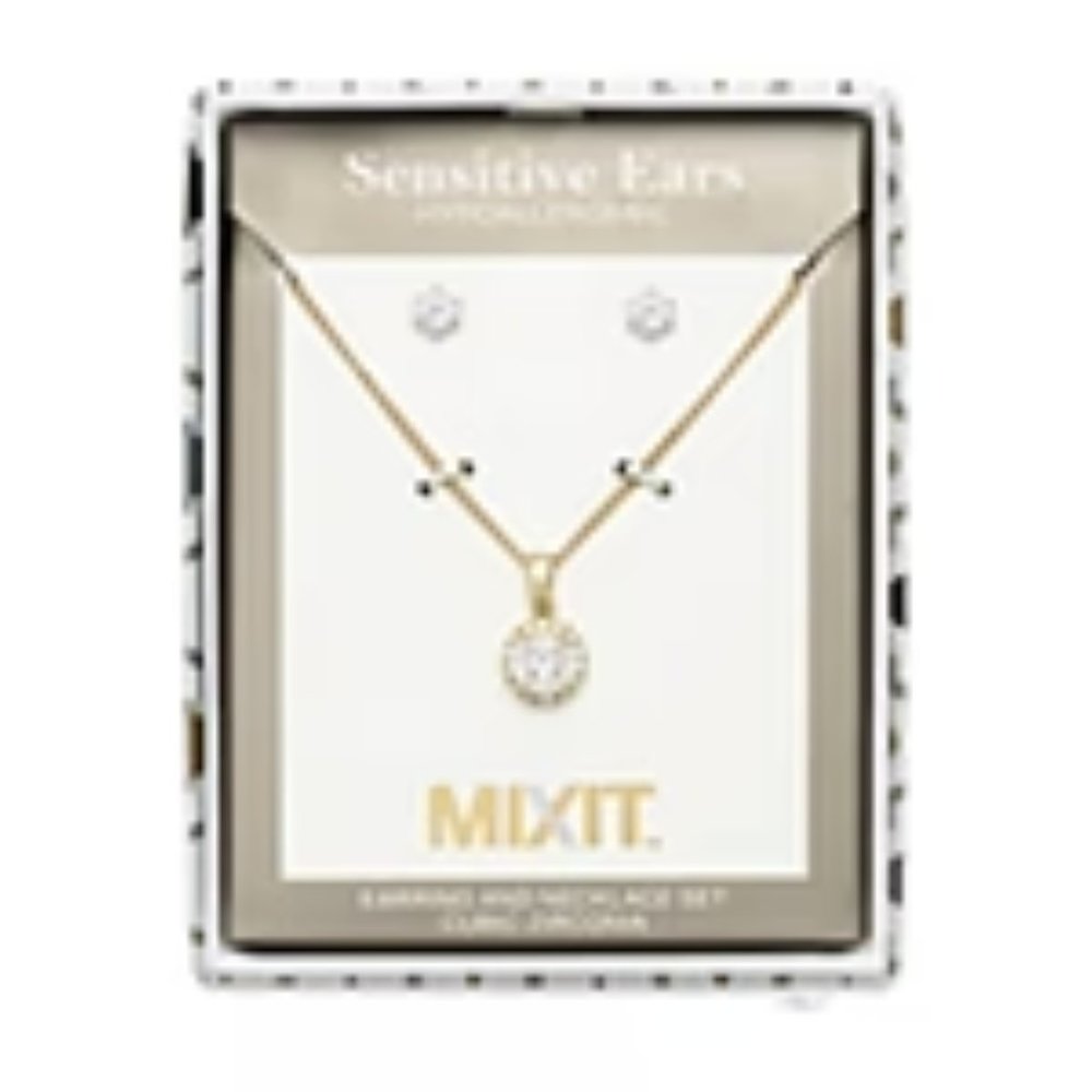 Hypoallergenic 2-pc. Jewelry Set, Gold **NEW** In Gift Box